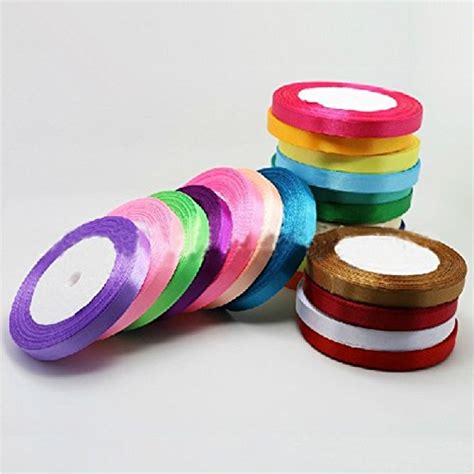 Generic white : New Elegant Colorful Satin Ribbon Wedding Party Craft ...