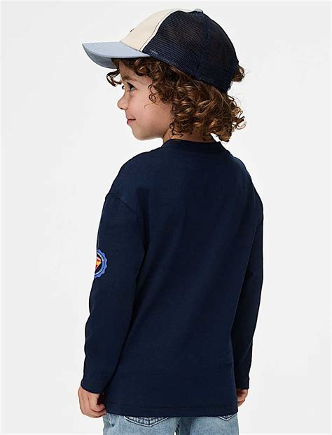 Buy Pure Cotton Cars Top (2-8 Yrs) at Marks & Spencer