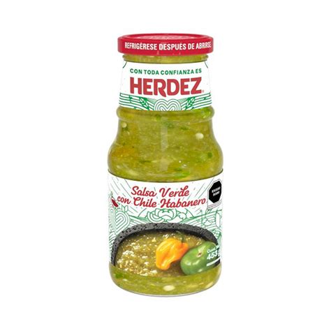 Salsa Verde con Chile Habanero Herdez 453 g – María la Bonita ¡Cómo se ...
