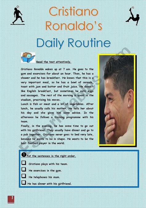 cristiano ronaldo daily routine