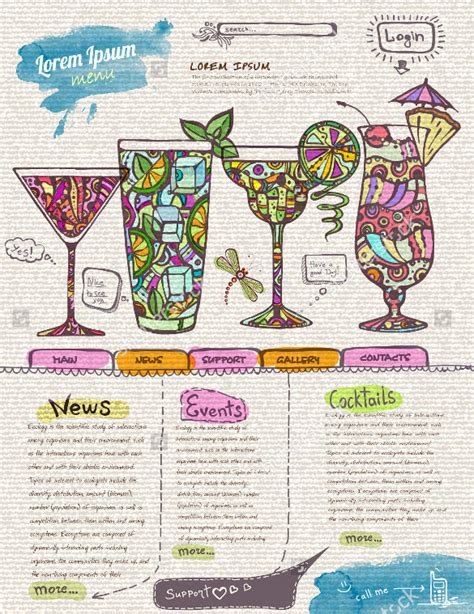 Image result for Cocktail Menu Template