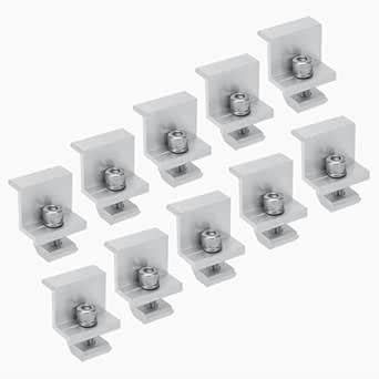 10PCS Solar Panel Mounting Z Brackets Aluminum Alloy Pressing Block PV ...