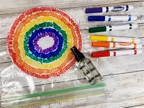 Coffee Filter Rainbow Craft | Rainbow crafts, Coffee filter art, Crafts