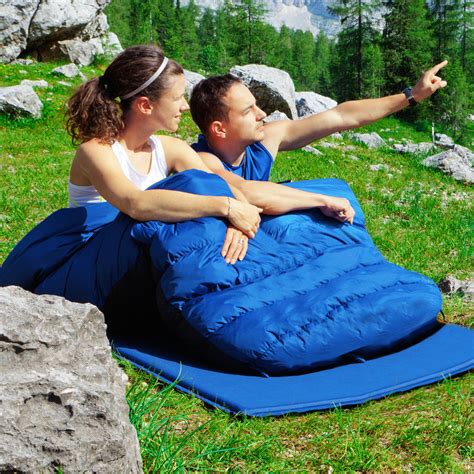 Goplus Double 2 Person Sleeping Bag Waterproof w/ 2 Pillows Camping ...