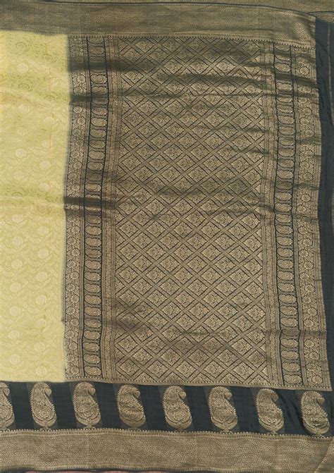 Buy Pista Green Zariwork Pure Silk Saree - Koskii