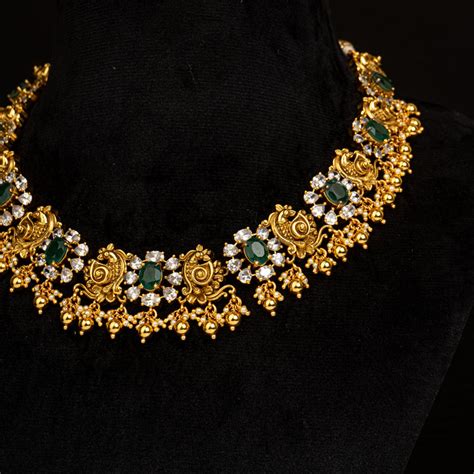 Buy mesmerizing nakshi silver necklace from Amyra Silver