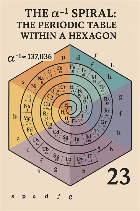 The α⁻¹ Spiral: The Periodic Table within an hexagon | by Maximilien ...