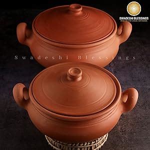Buy Swadeshi Blessings Exclusive Range Unglazed Clay Handi/Earthen ...