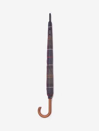 Barbour Wooden Crook Handle Umbrella, Tartan