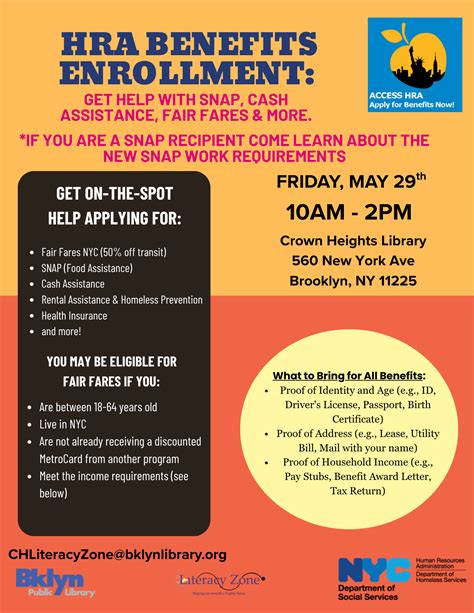 HRA Benefits Enrollment and Tabling | Brooklyn Public Library