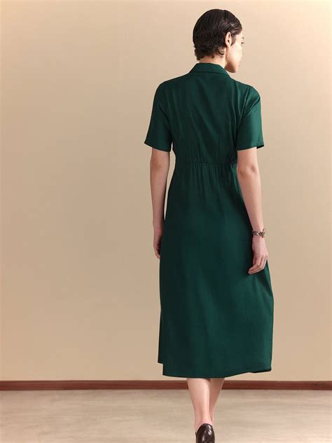 Buy Green Fit & Flare Midi Dress Online | FableStreet
