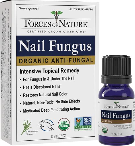 Amazon.com: Forces of Nature Toenail Fungus Treatment, 0.37 Fl Oz, Organic Homeopathic Medicine ...