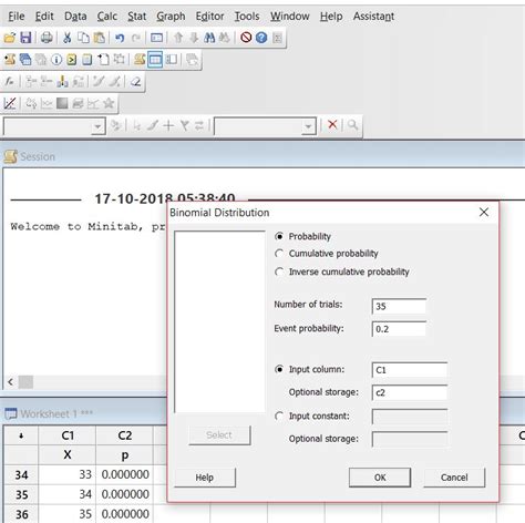 Image result for Probability Distribution Function in Minitab