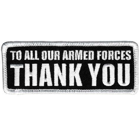 Hot Leathers THX to Our Armed Forces Patch (4" Width x 2" Height ...