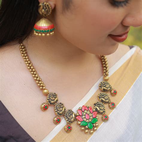 Buy Jadau Gungroo Bead Terracotta Jewellery Online – Diva Creations ...