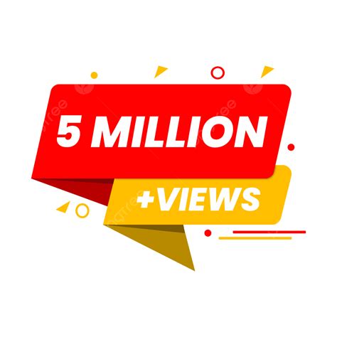 Million Vector Design Images, 5 Million Views, 5m Views, Five Million ...