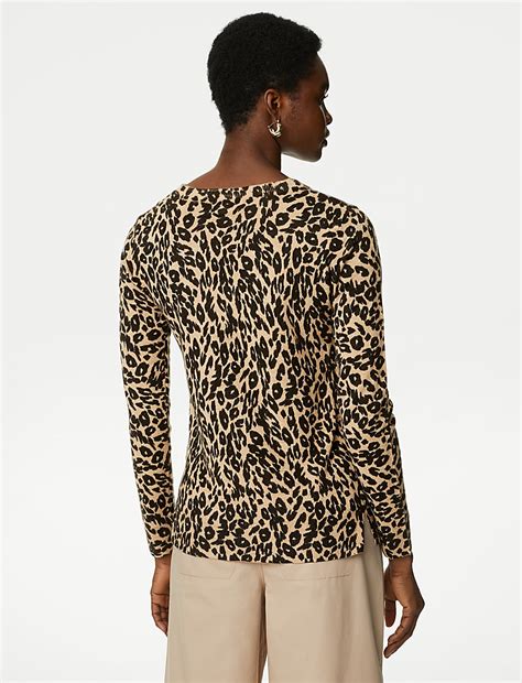 Buy Supersoft Animal Print Crew Neck Jumper at Marks & Spencer