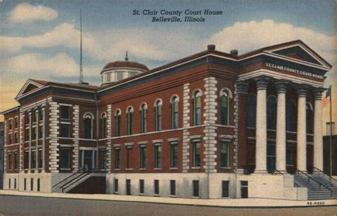 St. Clair County Court House Belleville, IL Postcard