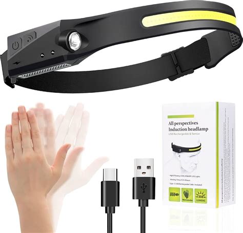 Jeval Motion Sensor Hands-Free Waterproof LED Headlamp | for Outdoor ...