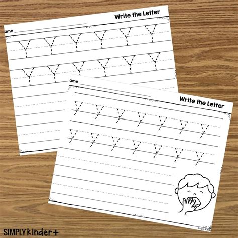 Letter Y Write the Letter Page - Simply Kinder + Printable Membership