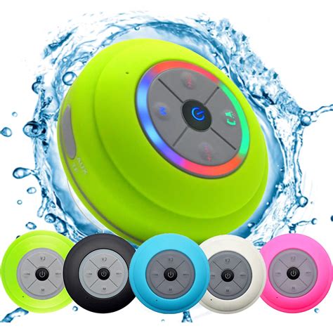 Guppy Water Resistant Bluetooth LED Shower Speaker FM Radio TF Card ...