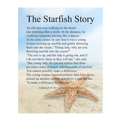 Amazon.com: The Starfish Story - Inspirational Beach Wall Art Print ...