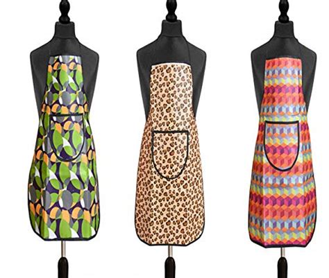 Buy FURNISHING KINGDOM Modern PVC Waterproof Kitchen Apron with Front ...