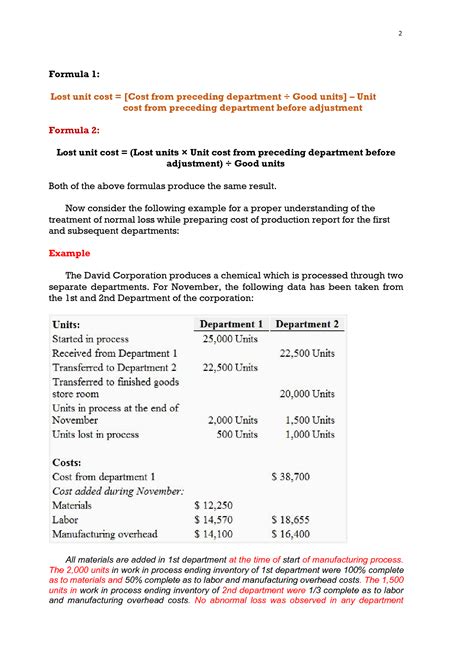 Image result for Normal Loss in Process Costing