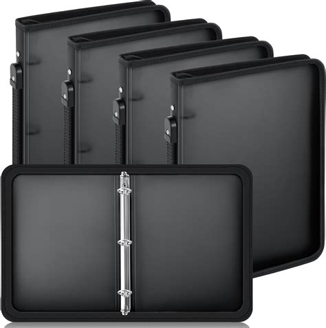Teling 4 Pcs Zipper Binder with 3 Ring Zipper 1.5 Inch Binder ...