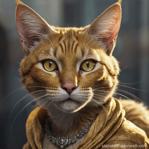 Silver-Eyed Tabaxi Woman | Stable Diffusion Online