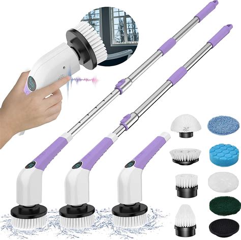 Amazon.com: Electric Spin Scrubber, Cordless Cleaning Brush with LED Display&Smart Voice ...