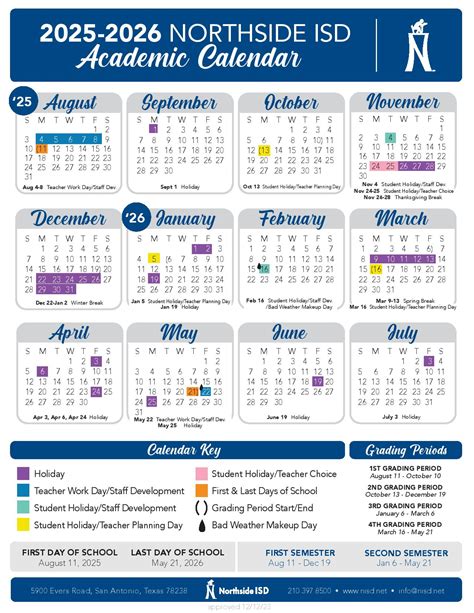 Northside Independent School District Calendar 2025-2026 - Grab School ...