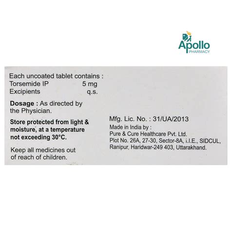 Torsilong-5mg Tablet 10's Price, Uses, Side Effects, Composition ...
