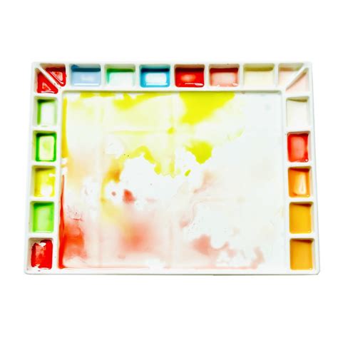Bower Bird Large Size Porcelain Watercolor Palette ，20 Wells Rectangle ...