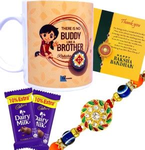 Ascension Evil eye Rakhi with 2 Chocolates,1 Brother Mug & Card ...