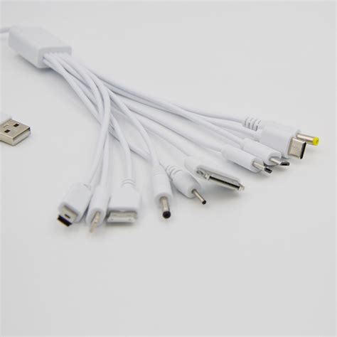 1m Length 10 in 1 for Micro / 8 pin + Type-C + Mini + DC 2.0mm Port US ...