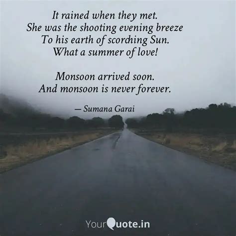 It rained when they met. ... | Quotes & Writings by Sumana Garai ...