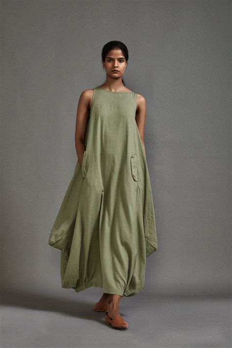 Buy Handwoven Pure Cotton Dress by MATI-Sustainable & Ethical Luxury ...