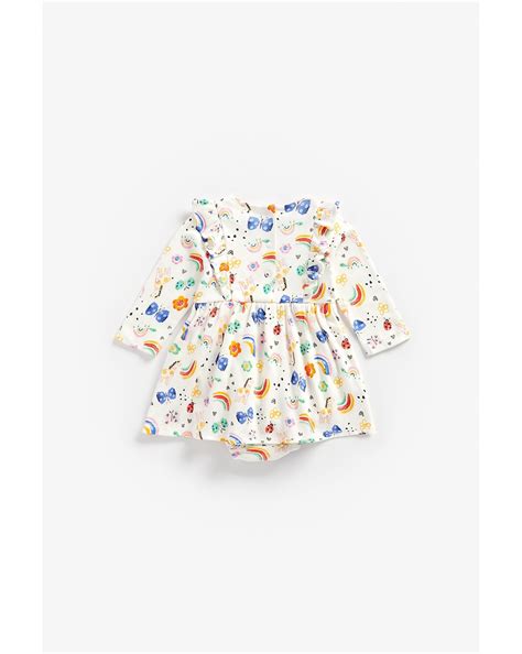 Buy Girls Full sleeves romper dress rainbow print - Multicolor Online ...
