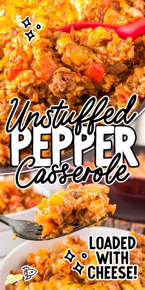 This flavorful, cheesy, unstuffed pepper casserole is the perfect ...