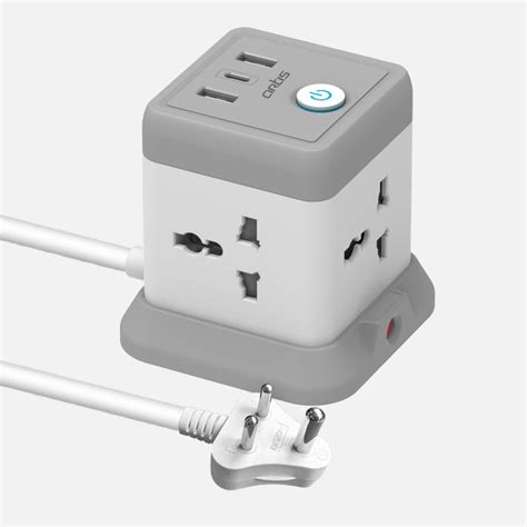 Buy AR-4SS-3USBCB 4 Universal Sockets in White Online