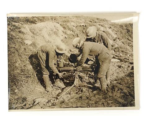 WW1 Official British Press Photograph Machine Gunners Western Front