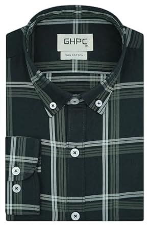 GHPC 100% Cotton Windowpane Checks Full Sleeves Regular Fit Formal ...