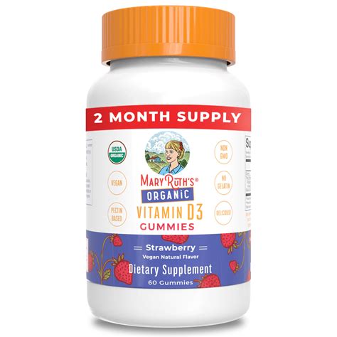 Organic Vitamin D3 Gummies Supplement – MaryRuth Organics