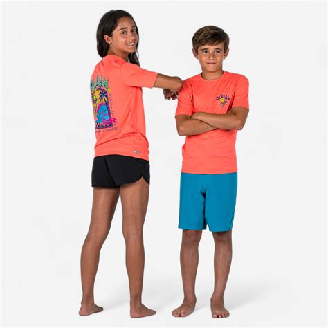 Kid’s short-sleeved anti-uv t-shirt - 100 graph orange