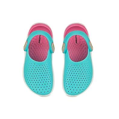 Buy toothless Kids Girls Sea Green/Pink Clogs(TLPGMO4372-10-11 Years ...