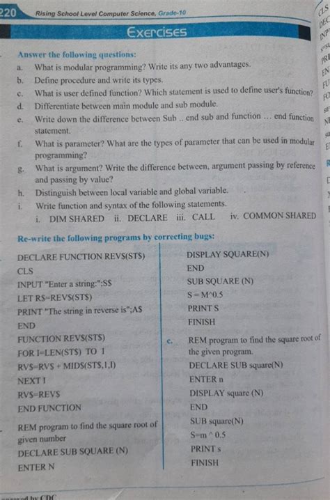 Computer Science 10 Class Question Answer Problem Solving 的图像结果