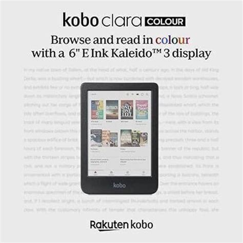 KOBO Clara Colour, eReader, 6” Glare-Free Colour E Ink Display E-reader ...