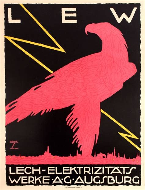 LEW Lech Elektrizitaetswerke Electricity Ludwig Hohlwein Germany ...