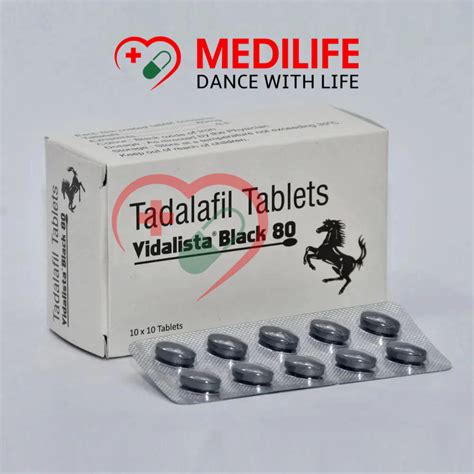 Vidalista Black 80mg – Tadalafil 80mg Tablets – MediLife